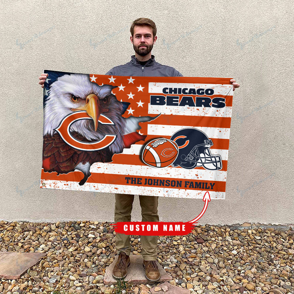 Chicago Bears-Flag-Custom Name FL2907