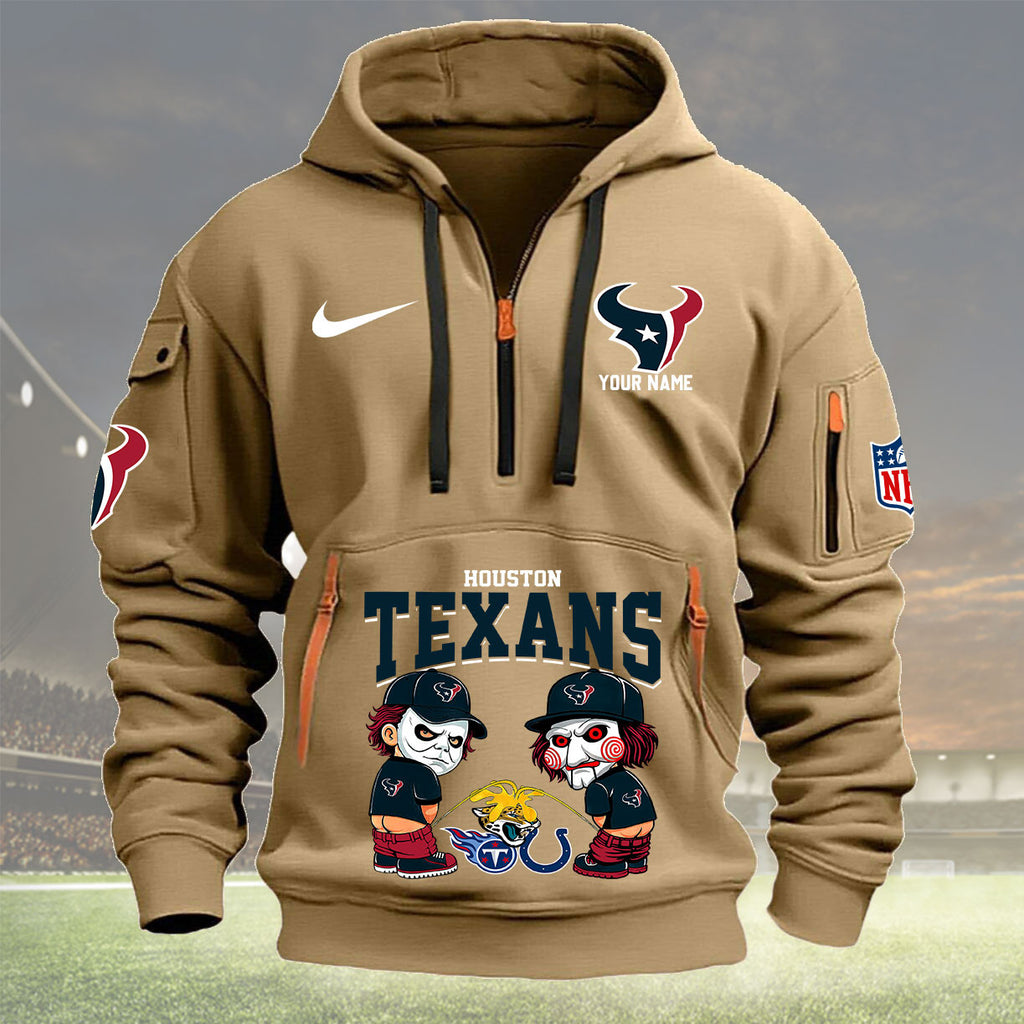 Houston Texans Personalized Quarter Zip Hoodie New Collection AZBTQZH000286