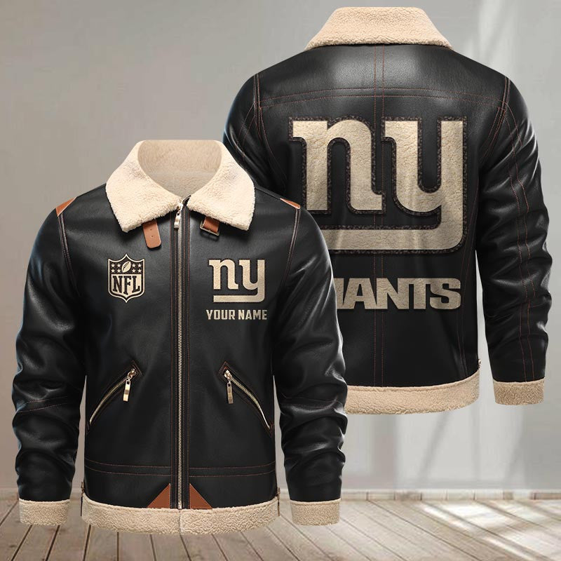 New York Giants DMLK0413 Leather Jacket