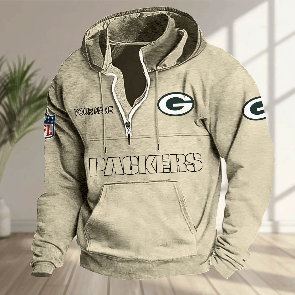 Green Bay Packers Half-zip Hoodie SPTHZHC012