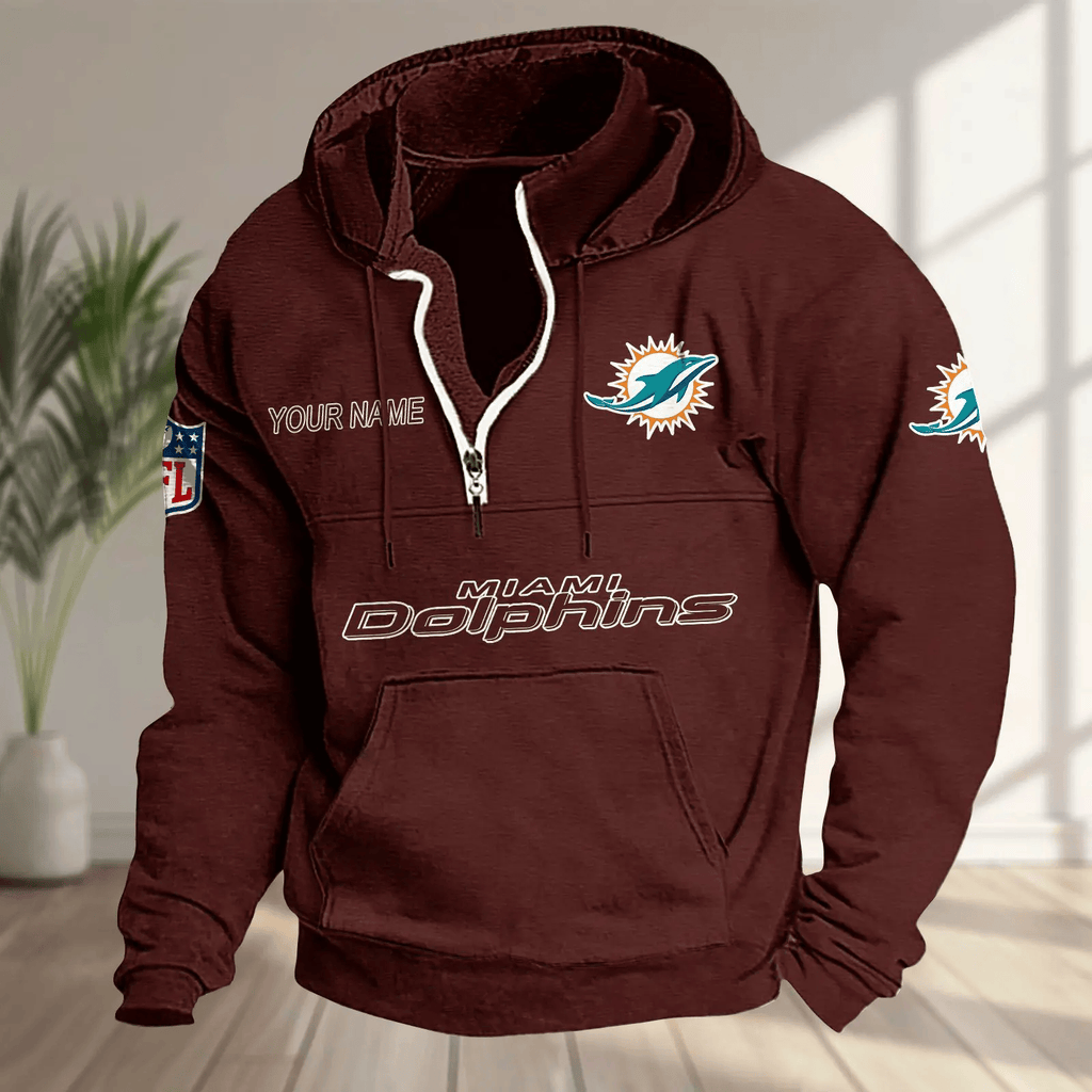 Miami Dolphins Half-zip Hoodie SPTHZHC020