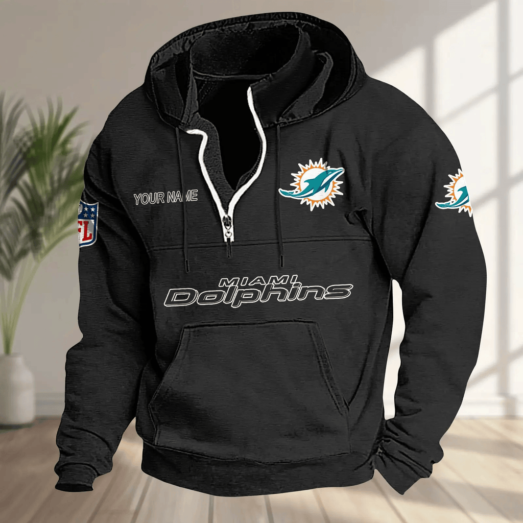 Miami Dolphins Half-zip Hoodie SPTHZHC020