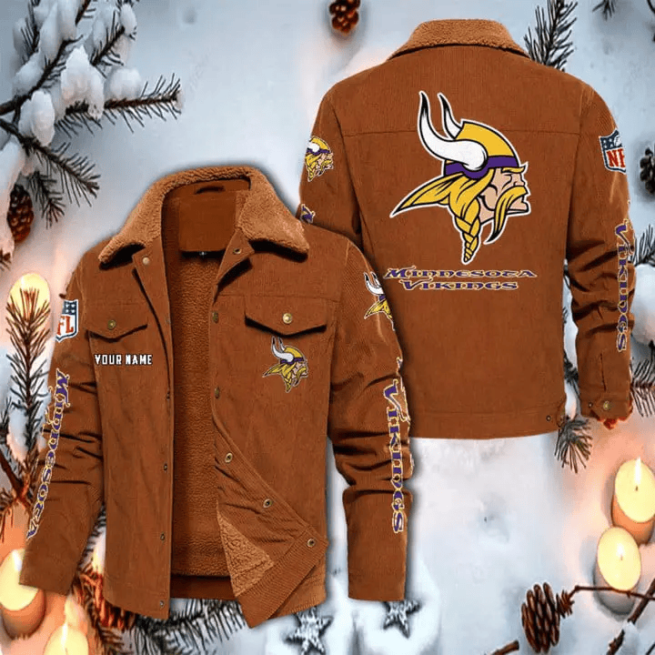 Minnesota Vikings Corduroy Fleece Jacket SPTCRFJK021