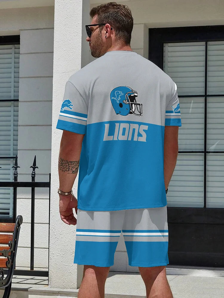 Detroit Lions Limited Edition Summer Collection T-shirt And Shorts Set