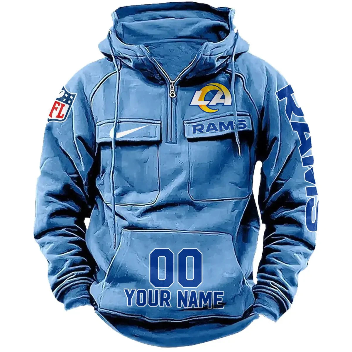 Los Angeles Rams Vintage Men Hoodie AZVMHD080