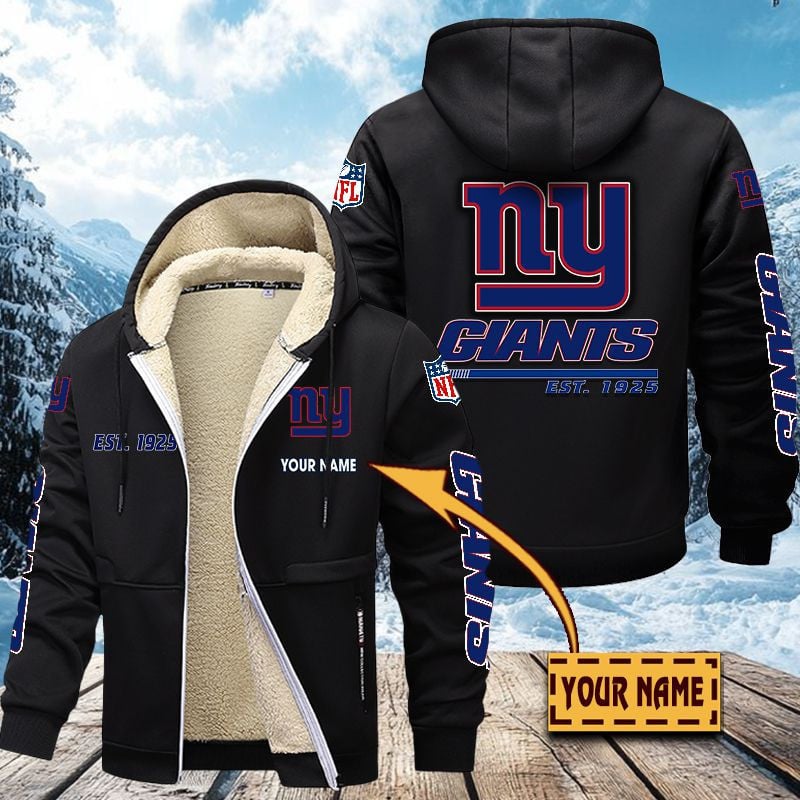 Premium Sherpa-Lined Winter Hoodie – Personalized Edition New York Giants VITZC093