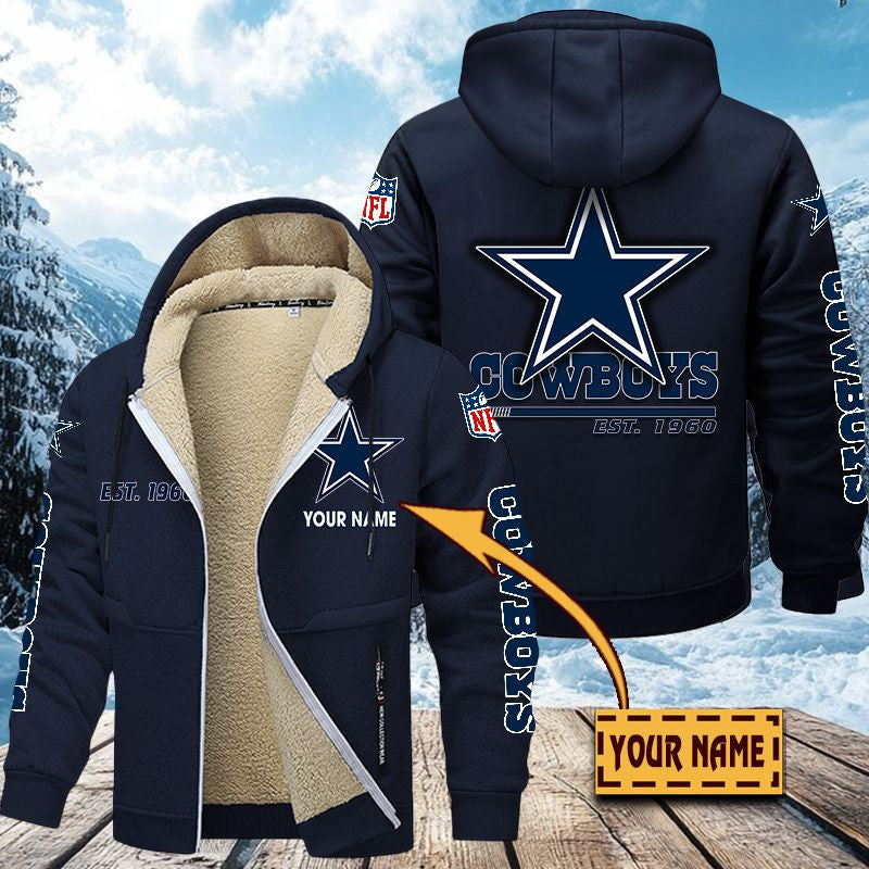 Premium Sherpa-Lined Winter Hoodie – Personalized Edition Dallas Cowboys VITZC079