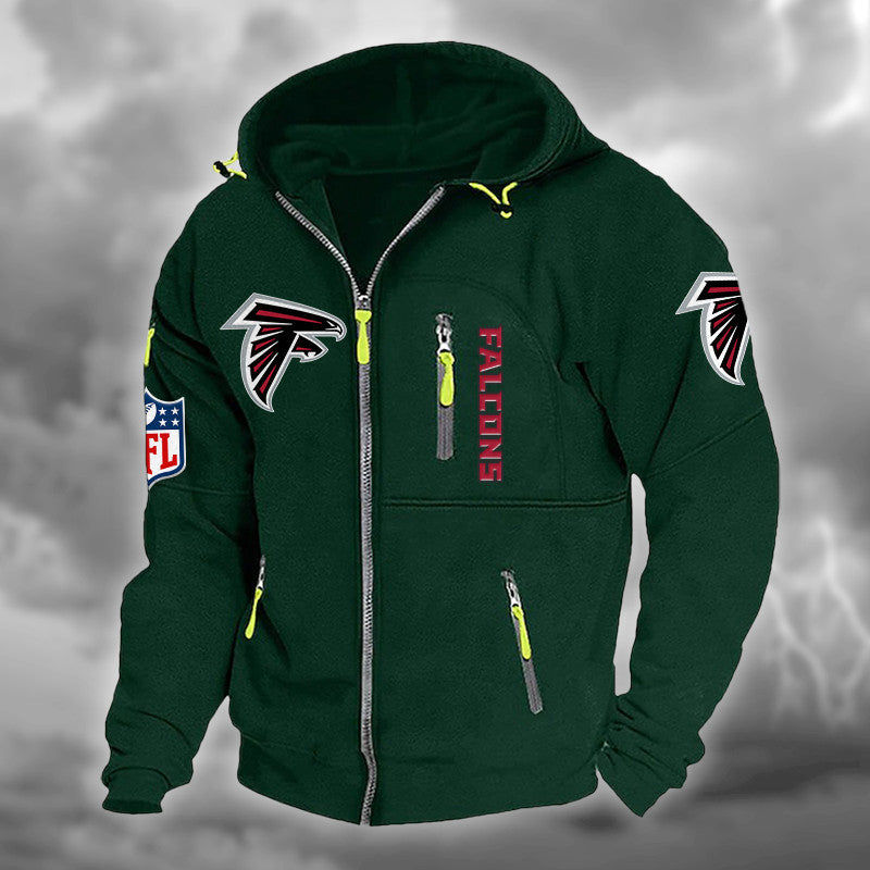 Atlanta Falcons DMCD0653 Hooded Cardigan Jacket