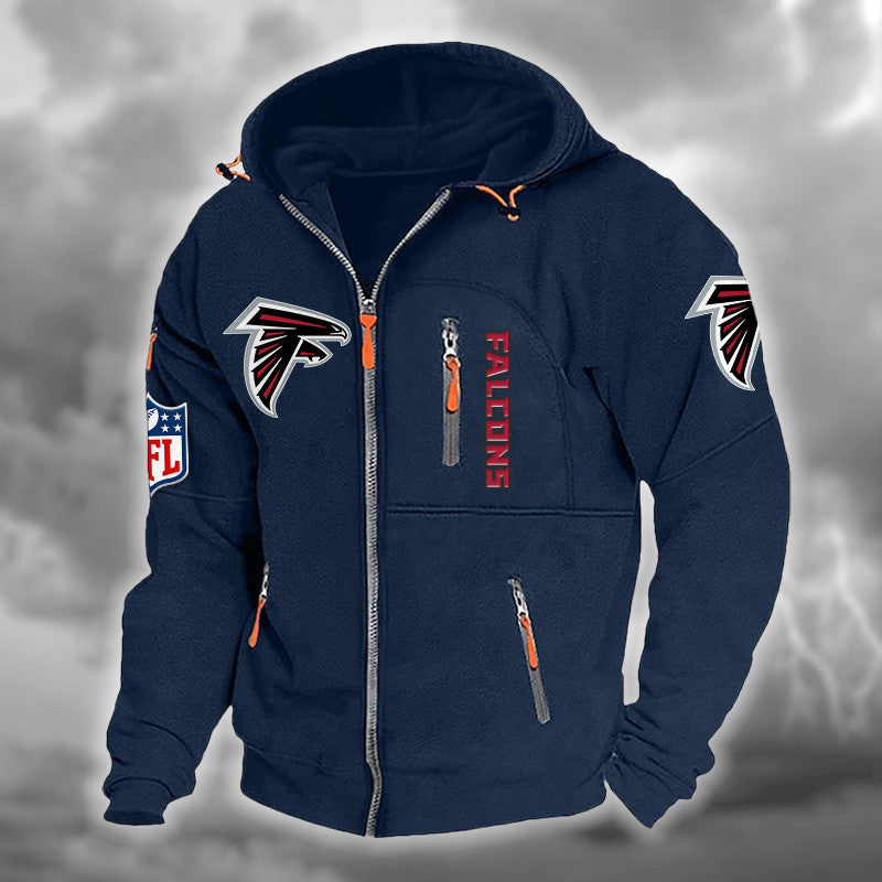 Atlanta Falcons DMCD0653 Hooded Cardigan Jacket
