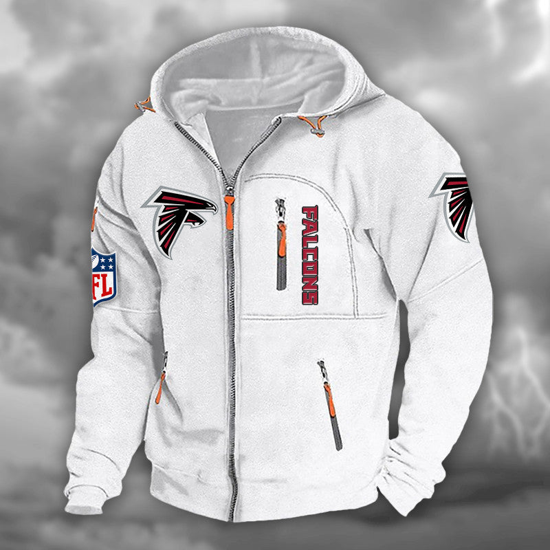 Atlanta Falcons DMCD0653 Hooded Cardigan Jacket