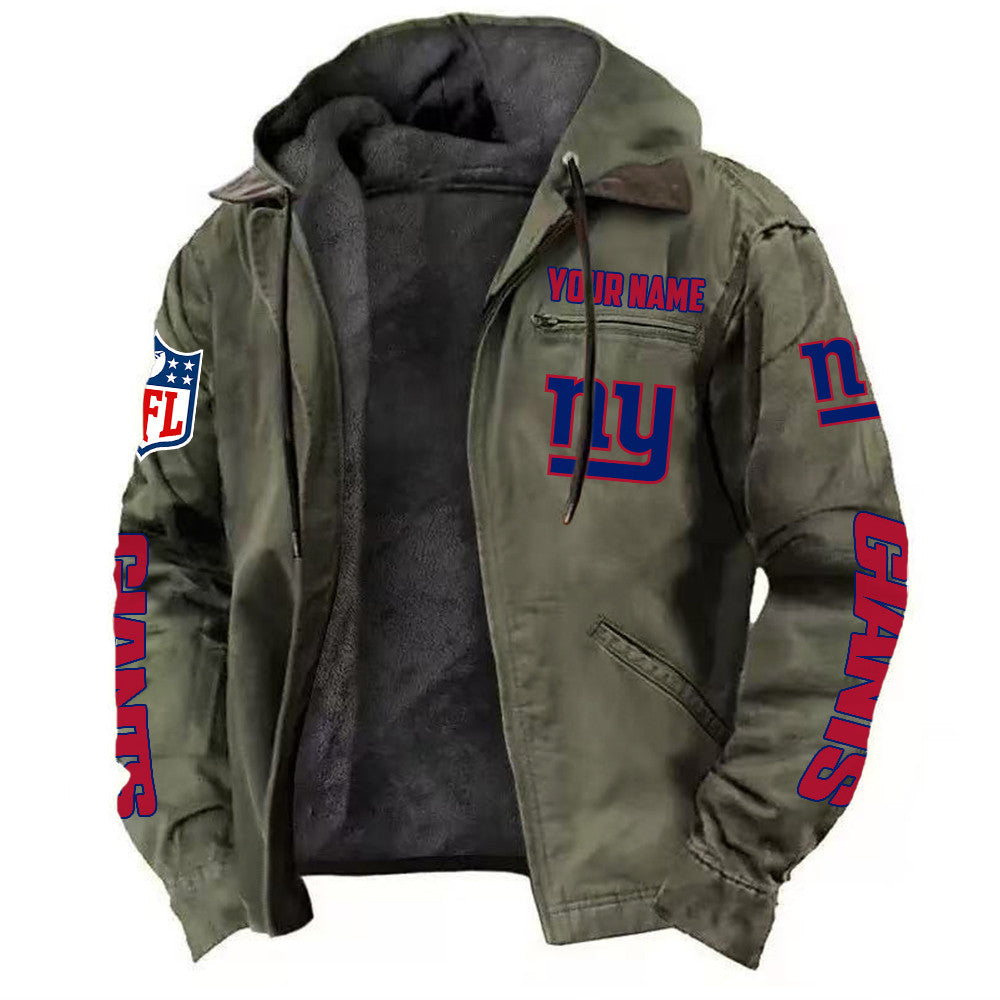 New York Giants DMJK0024 Hooded Cardigan Jacket