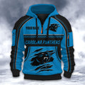 Carolina Panthers DMHT2591 3D Half-zip Hoodie