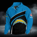 Los Angeles Chargers Buttoned Collar Sweatshirt New Design 2026 S9DBSCH2270