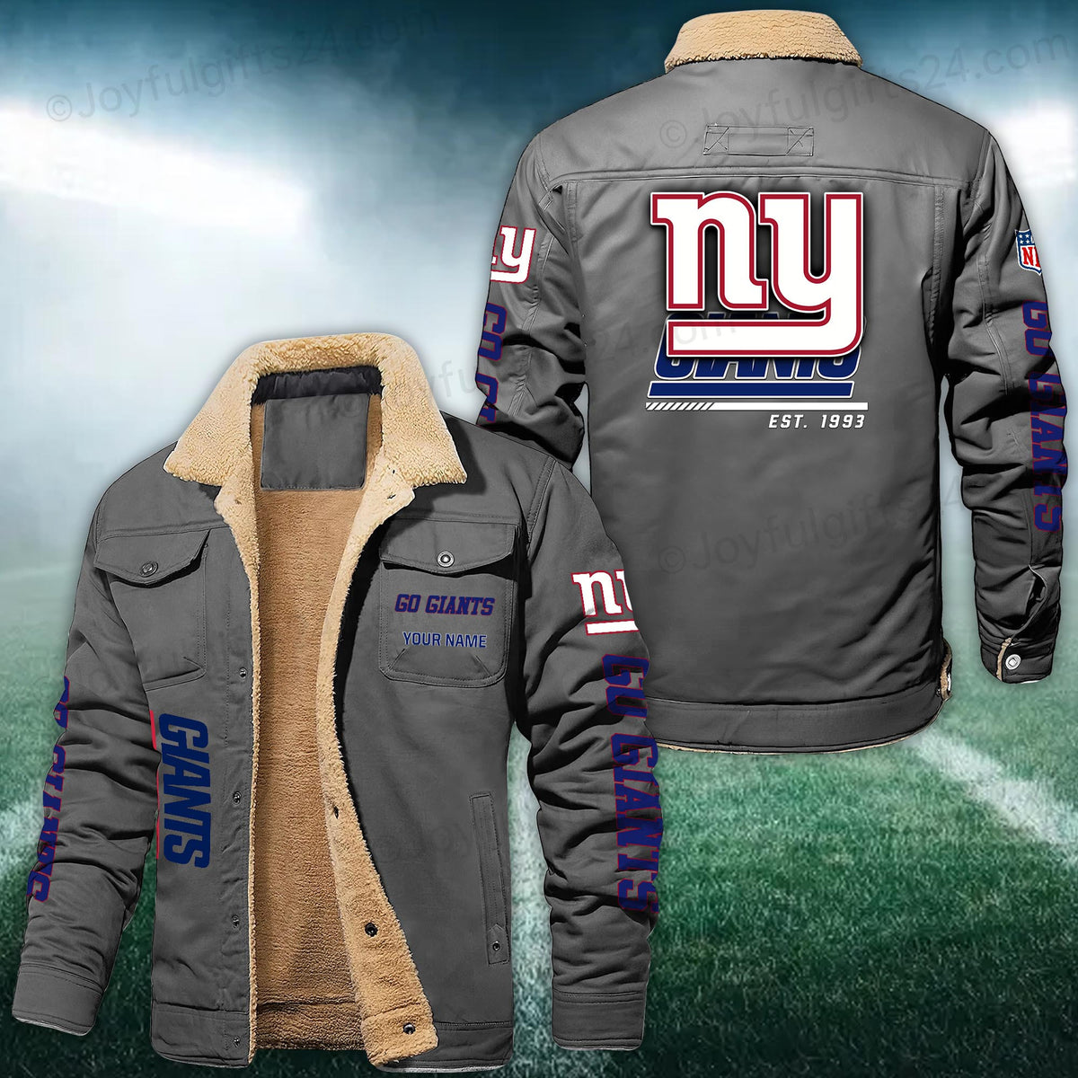 New York Giants FLEECE BOMBER JACKET Custom name 10043895N
