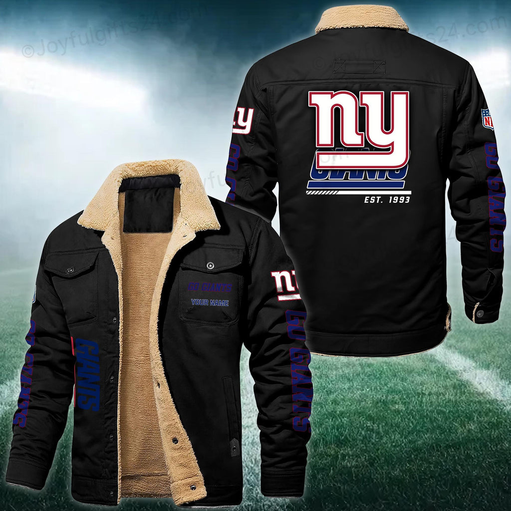 New York Giants FLEECE BOMBER JACKET Custom name 10043895N