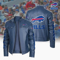 Ultra-Premium Leather Jacket Dual Zip Chest— Buffalo Bills SPTSLJ004