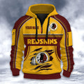 Washington Redskins DMHT2619 3D Half-zip Hoodie