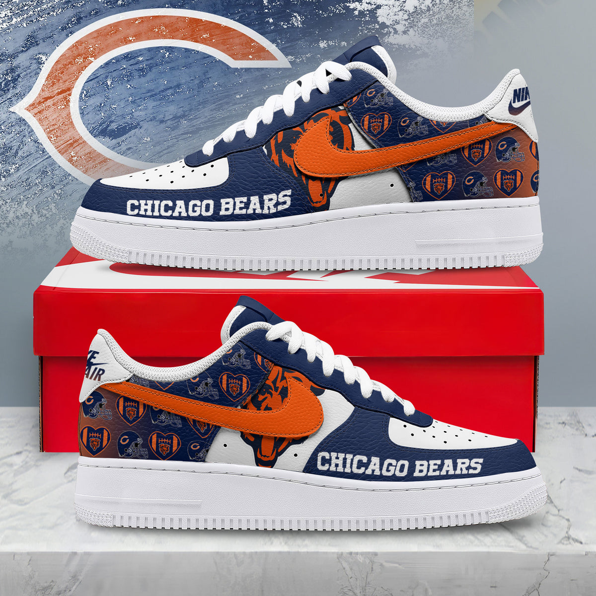 Chicago Bears | Premium NFL Gridiron Classic AF1 Shoes NTH1