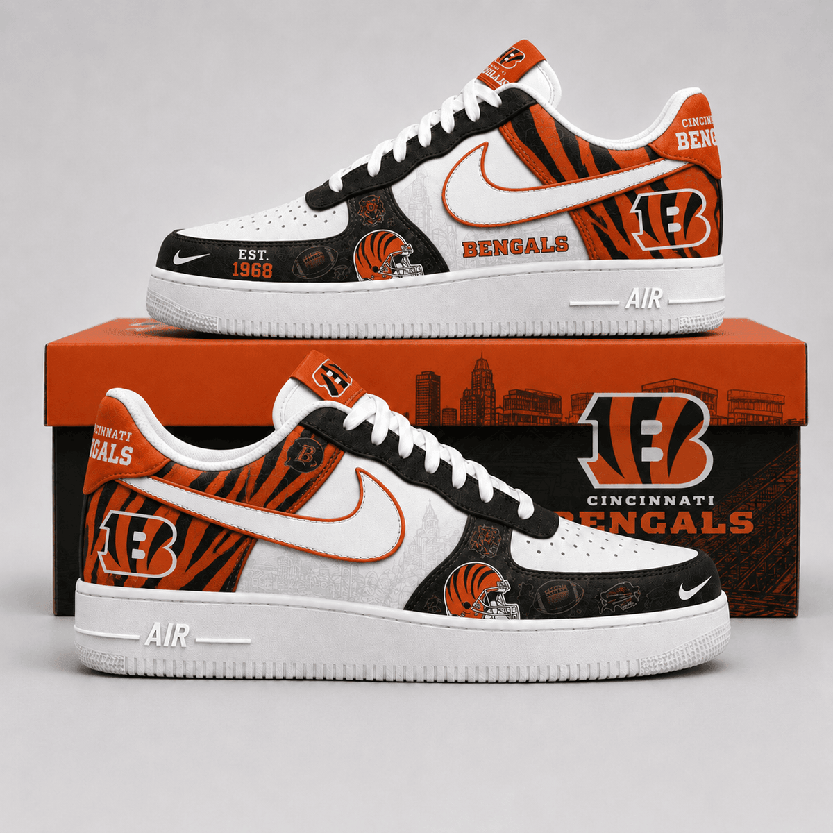 Cincinnati Bengals | Premium NFL Game Ready Fan AF1 Shoes - VA35236