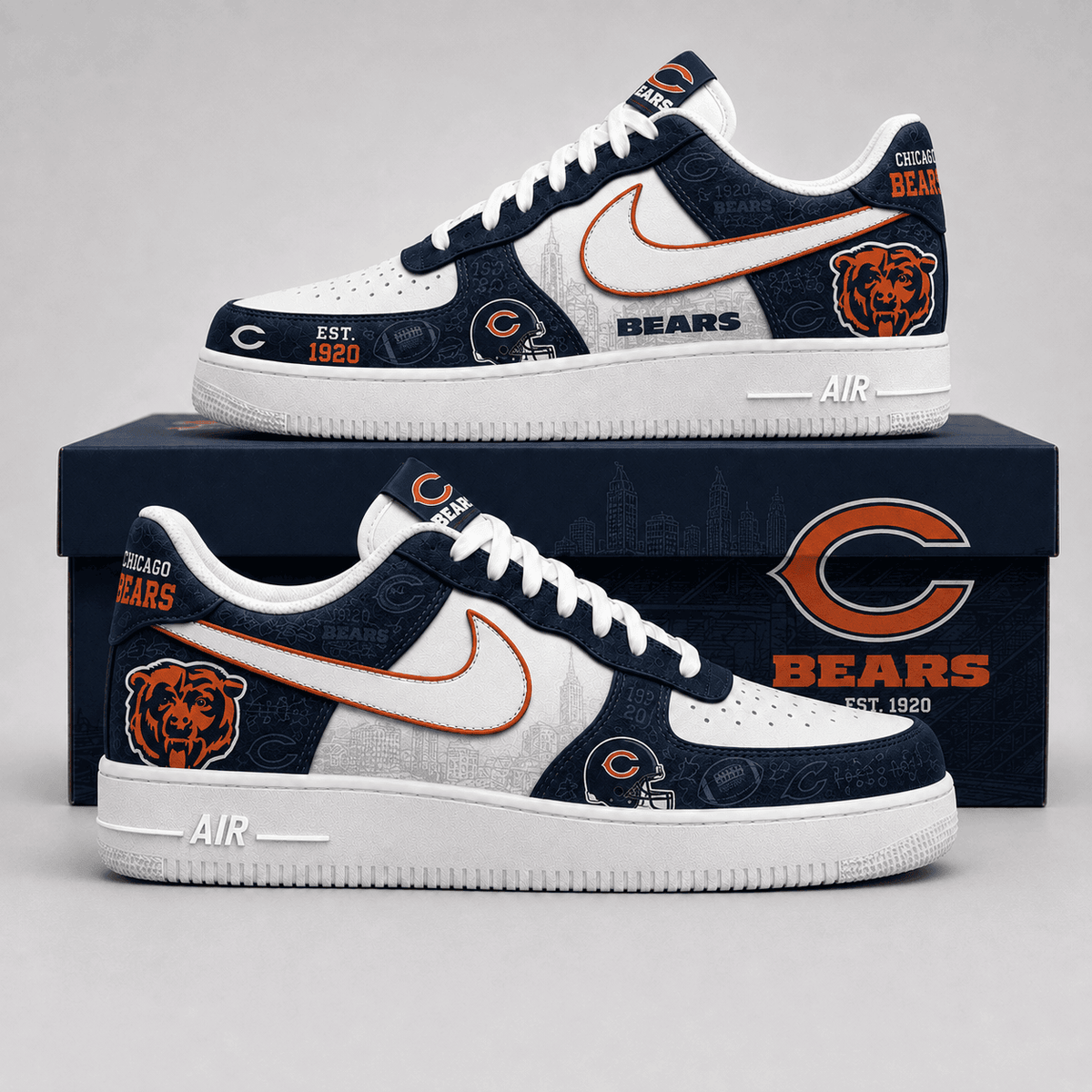 Chicago Bears | Premium NFL Game Ready Fan AF1 Shoes - VA35237