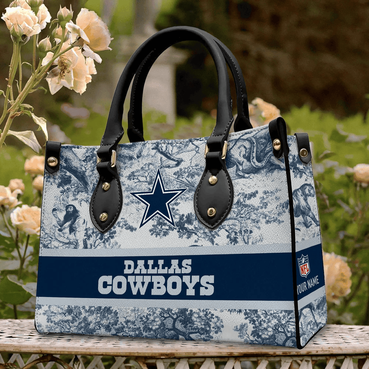 Dallas Cowboys Personalized Leather Hand Bag BB328