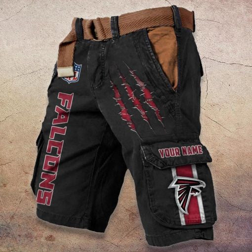 Atlanta Falcons Pocket Print Cargo Shorts (Belt Not Included) S9MCS067