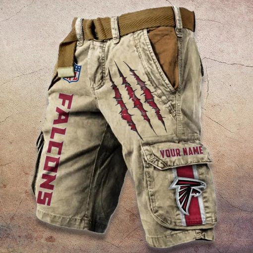 Atlanta Falcons Pocket Print Cargo Shorts (Belt Not Included) S9MCS067