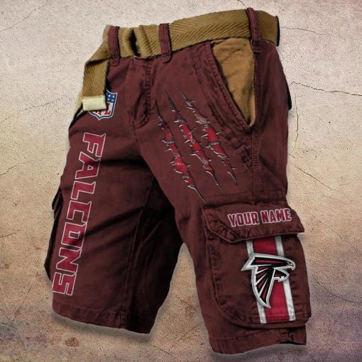 Atlanta Falcons Pocket Print Cargo Shorts (Belt Not Included) S9MCS067