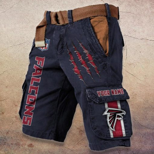 Atlanta Falcons Pocket Print Cargo Shorts (Belt Not Included) S9MCS067