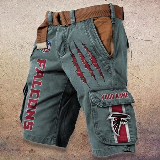 Atlanta Falcons Pocket Print Cargo Shorts (Belt Not Included) S9MCS067