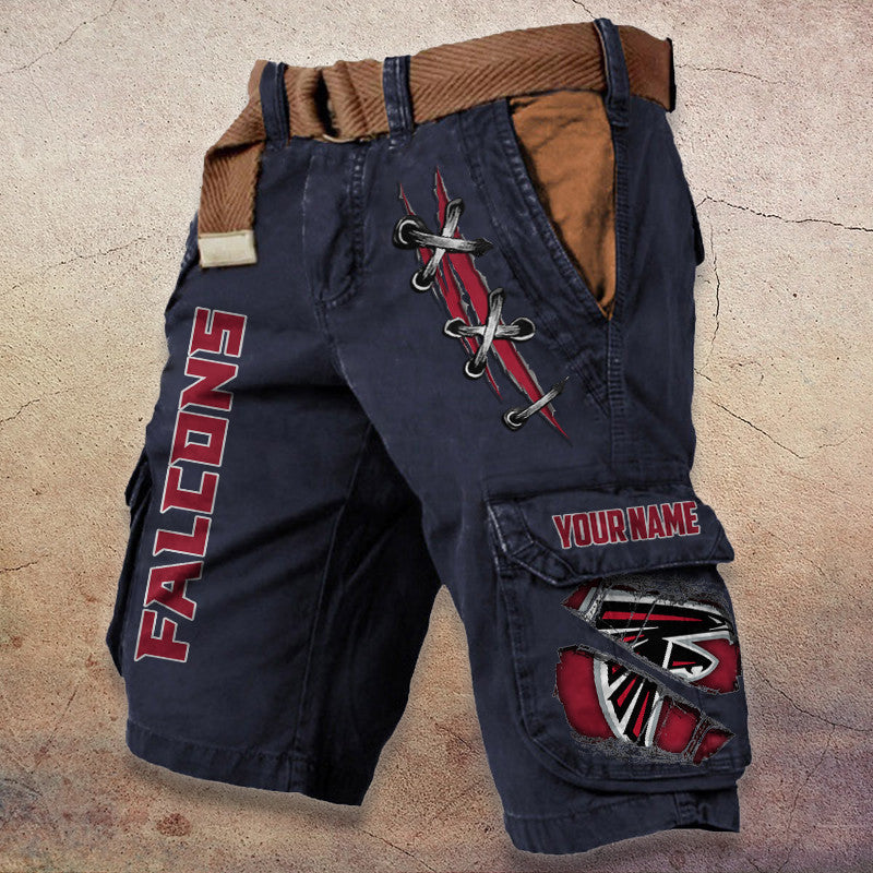 Atlanta Falcons Pocket Print Cargo Shorts (Belt Not Included) S9MCS131
