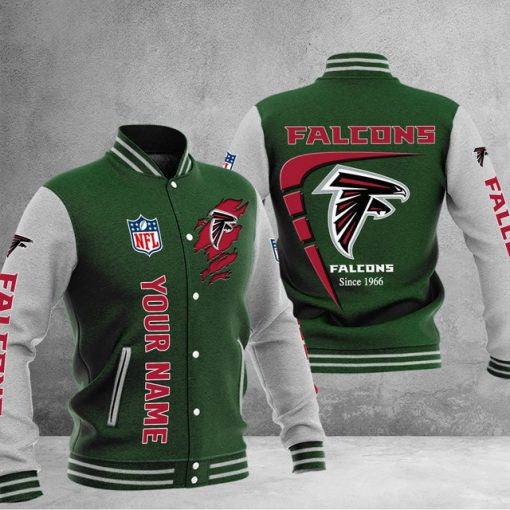 Atlanta Falcons Custom Multicolors Button Jacket CJ58