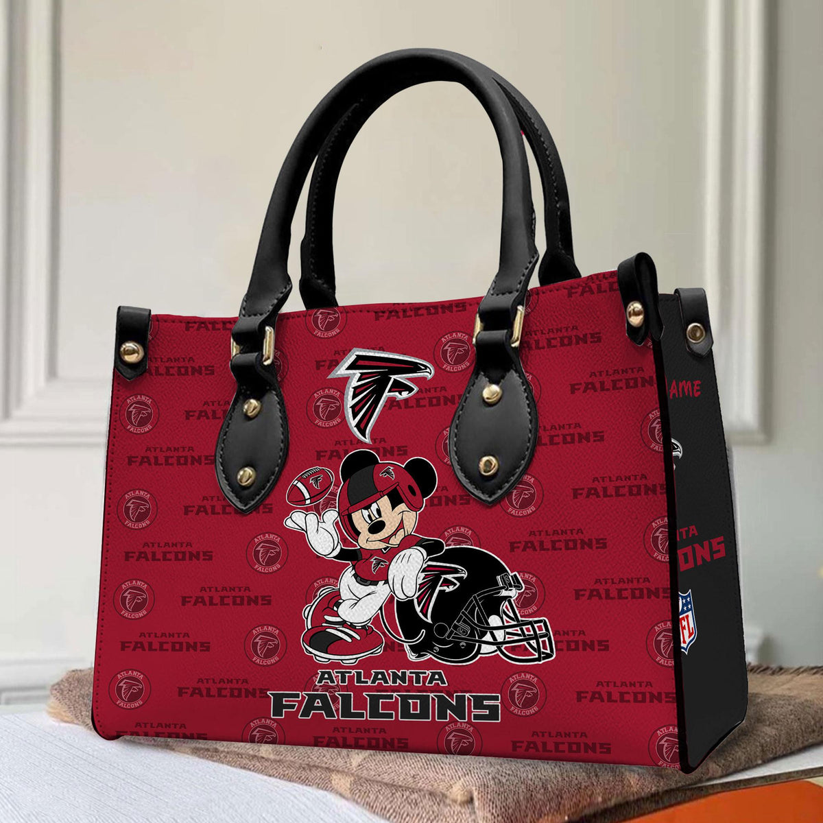 Atlanta Falcons Personalized Leather Hand Bag BB437