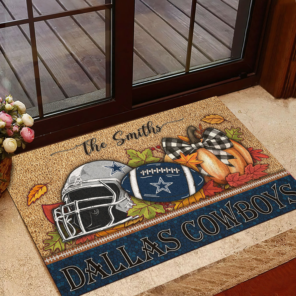 Dallas Cowboys Doormat Custom Your Family Name, Sport Doormat, Sport Gifts For Fan, Home Decorations EHIVM-60181