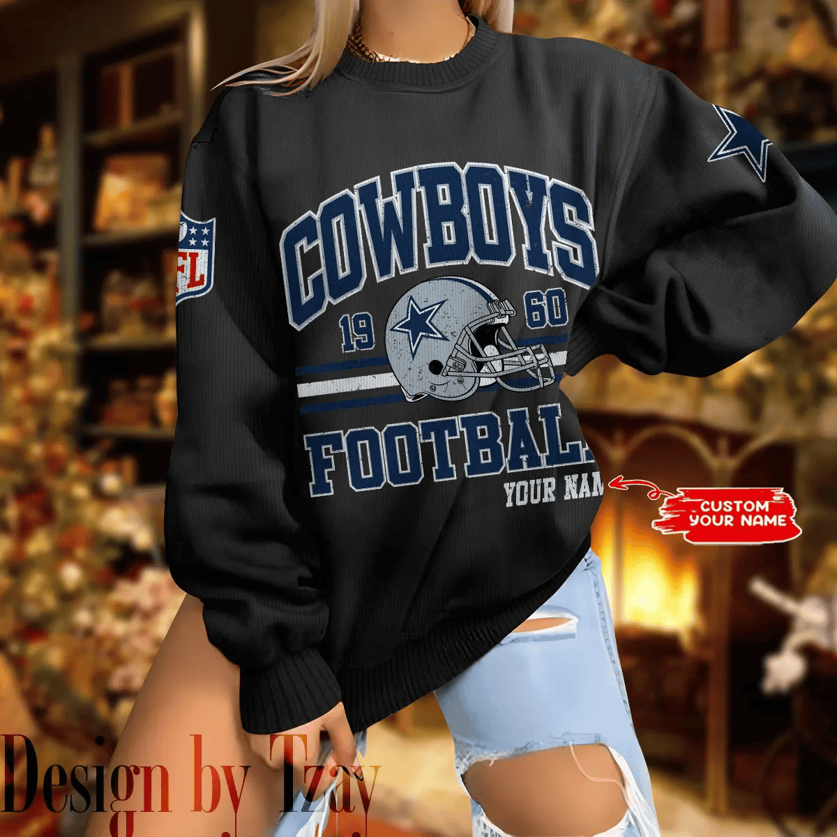 Dallas Cowboys Personalized Fashion Design New Woolen Sweater  BGSWT284