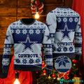 Dallas Cowboys Wool Christmas For Fans Christmas Warmth Thicken Sweater Shirt