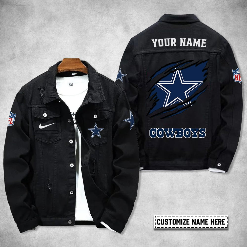 Dallas Cowboys Personalized Premium Denim Jacket S9DJ048