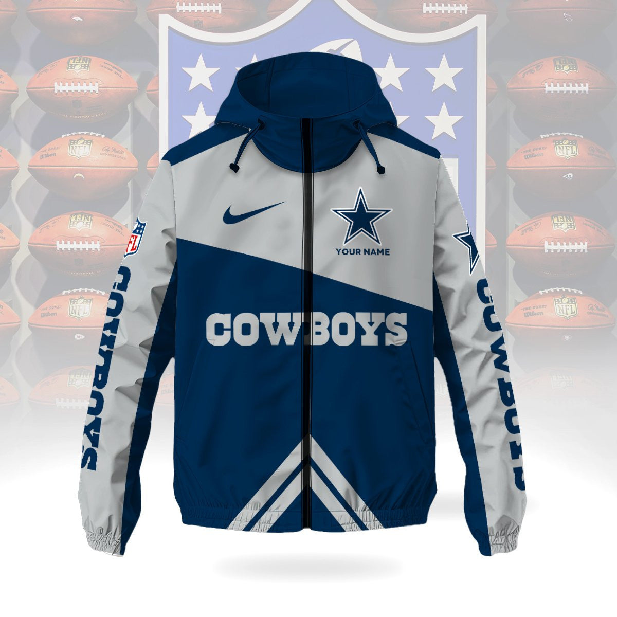 Dallas Cowboys Custom Windbreaker Outdoor Jacket Sport Fan Gift SPTWJACKET009