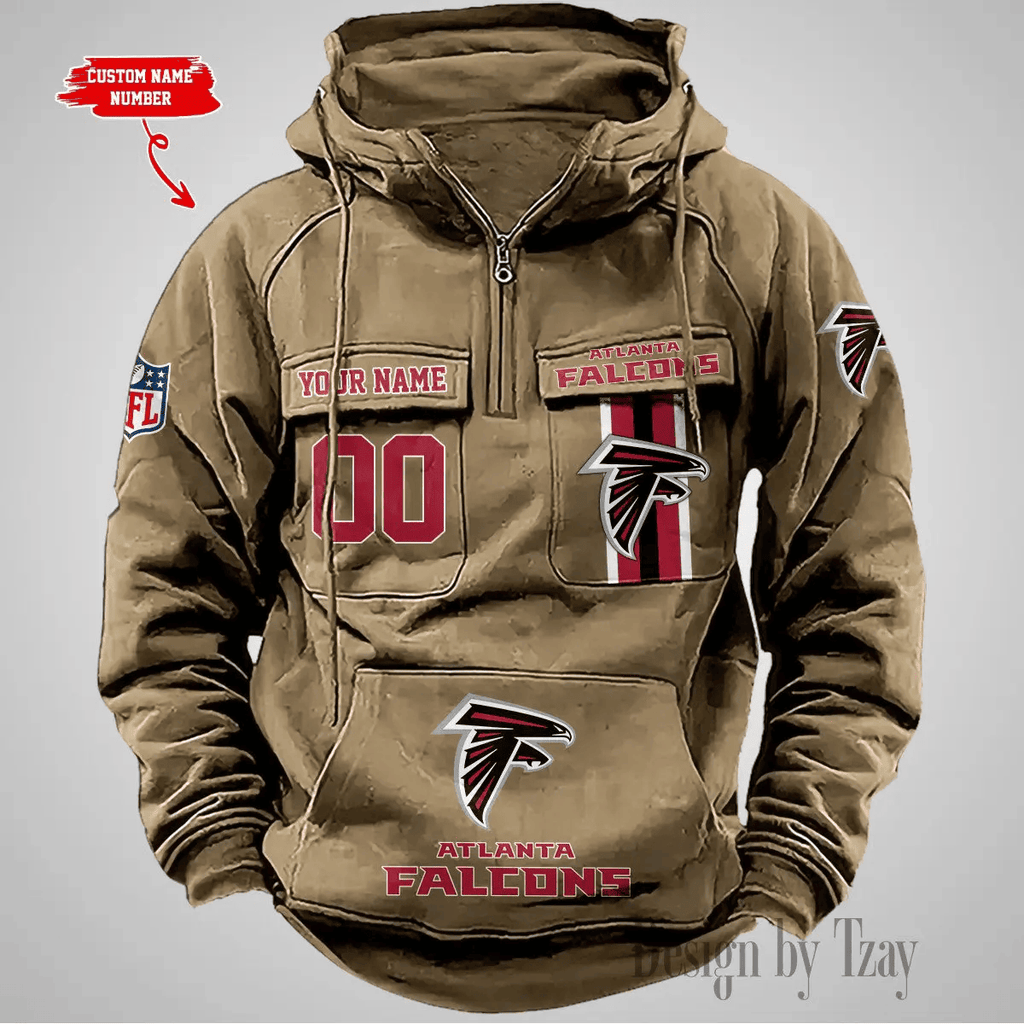 Atlanta Falcons Vintage Men Hoodie DV2 AZVMHD413