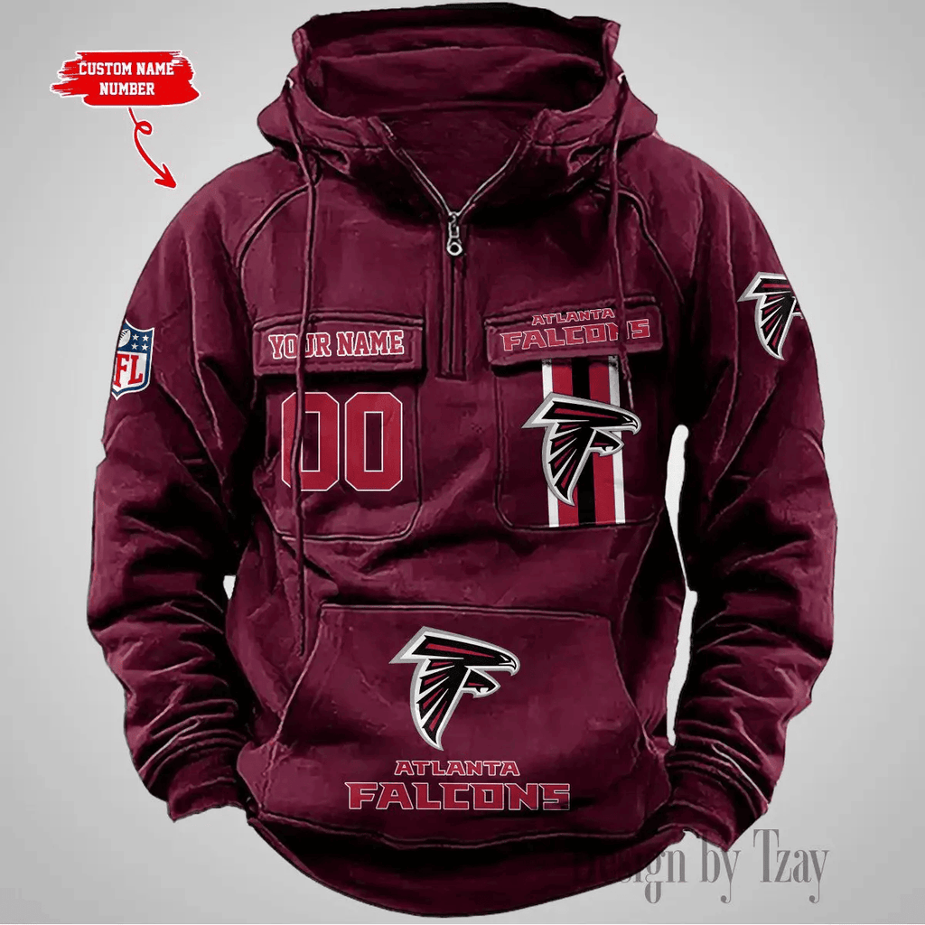 Atlanta Falcons Vintage Men Hoodie DV2 AZVMHD413