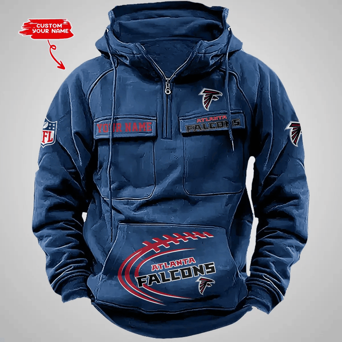 Atlanta Falcons Vintage Men Hoodie AZVMHD111