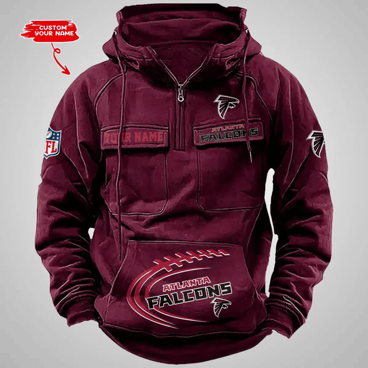 Atlanta Falcons Vintage Men Hoodie AZVMHD111