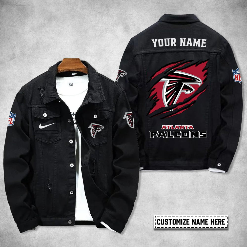Atlanta Falcons Personalized Premium Denim Jacket S9DJ041
