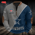 S9MPZNS137-Dallas Cowboys Premium Personalized Game-Day Quarter-Zip