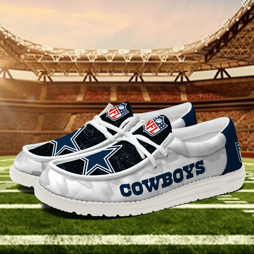 Dallas Cowboys Personalized Moccasin Slippers – Hey Dude Shoes Style AZCHDUDE225