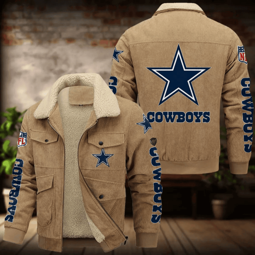 Dallas Cowboys Men's Thickened Corduroy Jacket ANZANZTCJ009