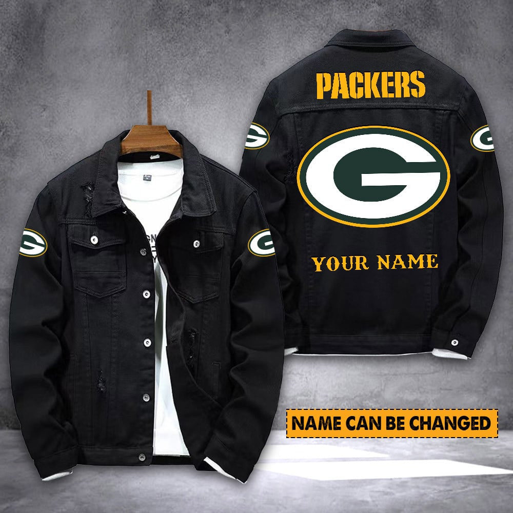 Green Bay Packers Personalized Premium Denim Jacket S9DJ012