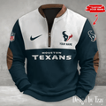 S9MPZNS122-Houston Texans Premium Personalized Game-Day Quarter-Zip