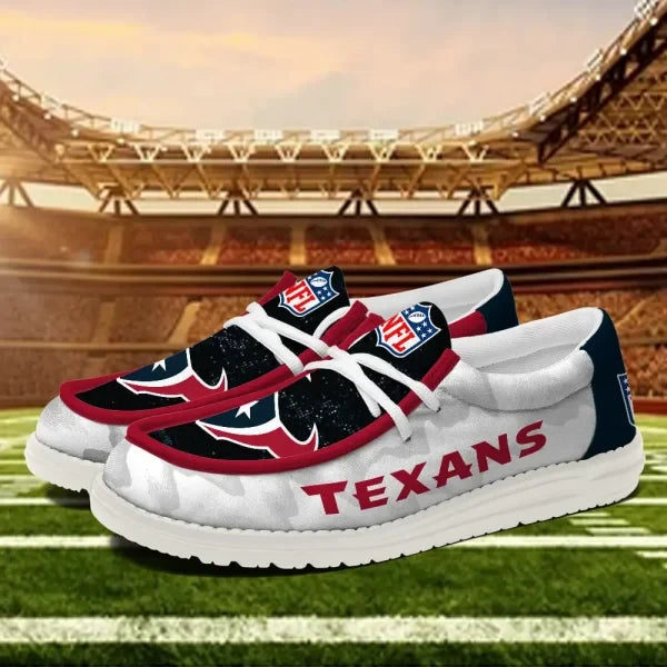 Houston Texans Personalized Moccasin Slippers – Hey Dude Shoes Style AZCHDUDE229