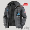 Detroit Lions Men's Casual Padded Jacket Hooded Trending 2026 SPTPJH140